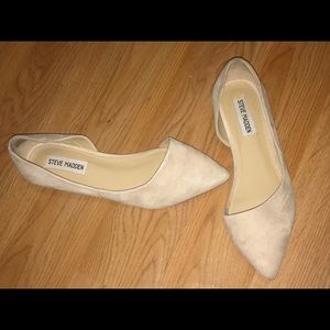 Steve Madden asymmetrical flats Sz 7 cream beige